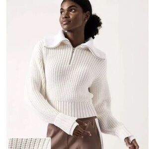 Athleta Alder Sweater Magnolia White